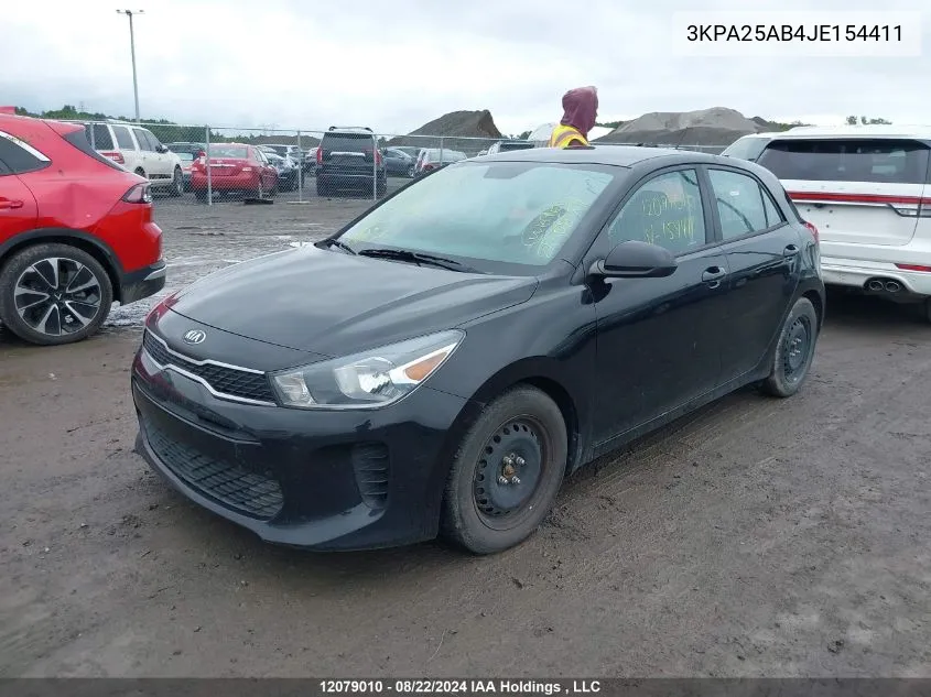 3KPA25AB4JE154411 2018 Kia Rio