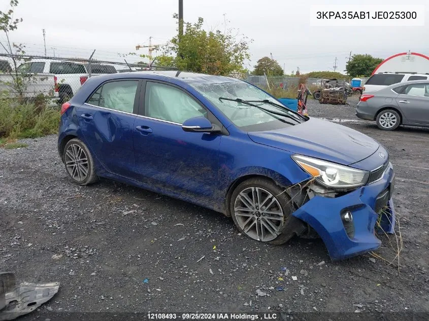 2018 Kia Rio 5-Door VIN: 3KPA35AB1JE025300 Lot: 12108493