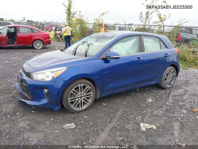 2018 Kia Rio 5-Door VIN: 3KPA35AB1JE025300 Lot: 12108493