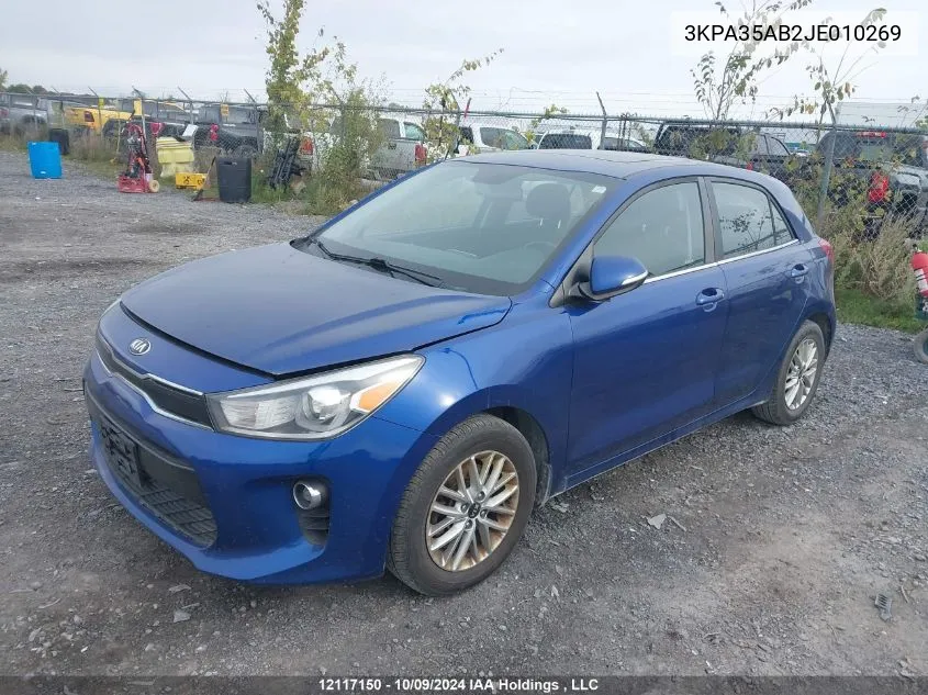 3KPA35AB2JE010269 2018 Kia Rio 5-Door