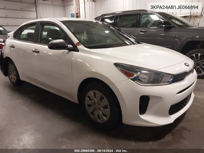 2018 Kia Rio Lx VIN: 3KPA24AB1JE066894 Lot: 39660390