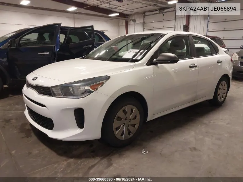 2018 Kia Rio Lx VIN: 3KPA24AB1JE066894 Lot: 39660390