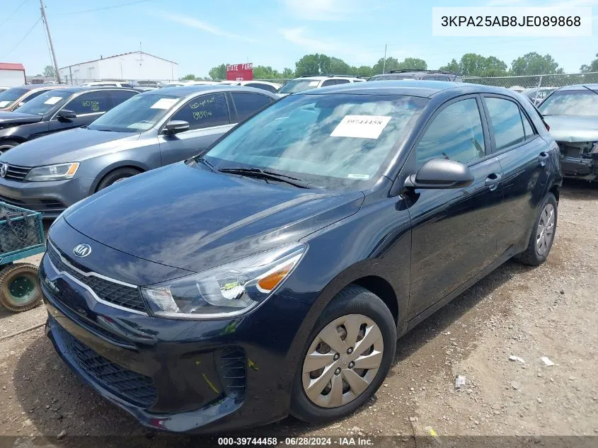 2018 Kia Rio Lx VIN: 3KPA25AB8JE089868 Lot: 39744458