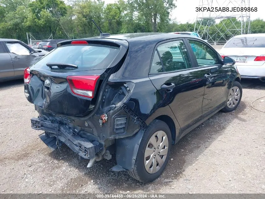 2018 Kia Rio Lx VIN: 3KPA25AB8JE089868 Lot: 39744458