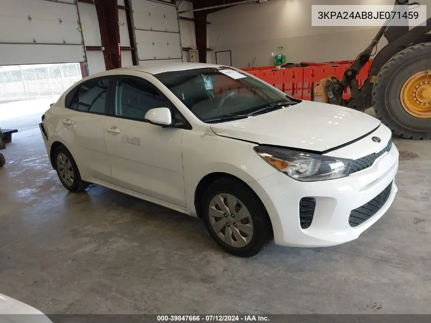 2018 Kia Rio S VIN: 3KPA24AB8JE071459 Lot: 39847666