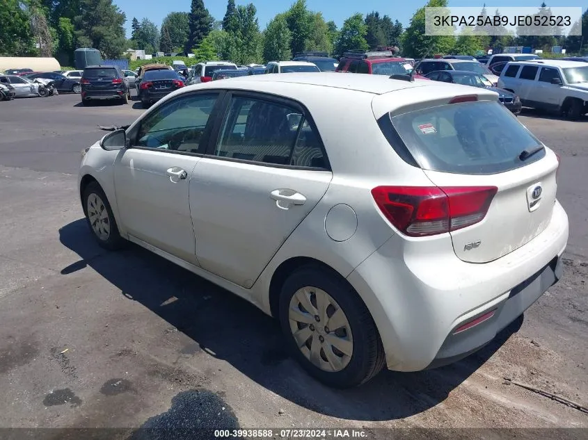 2018 Kia Rio S VIN: 3KPA25AB9JE052523 Lot: 39938588