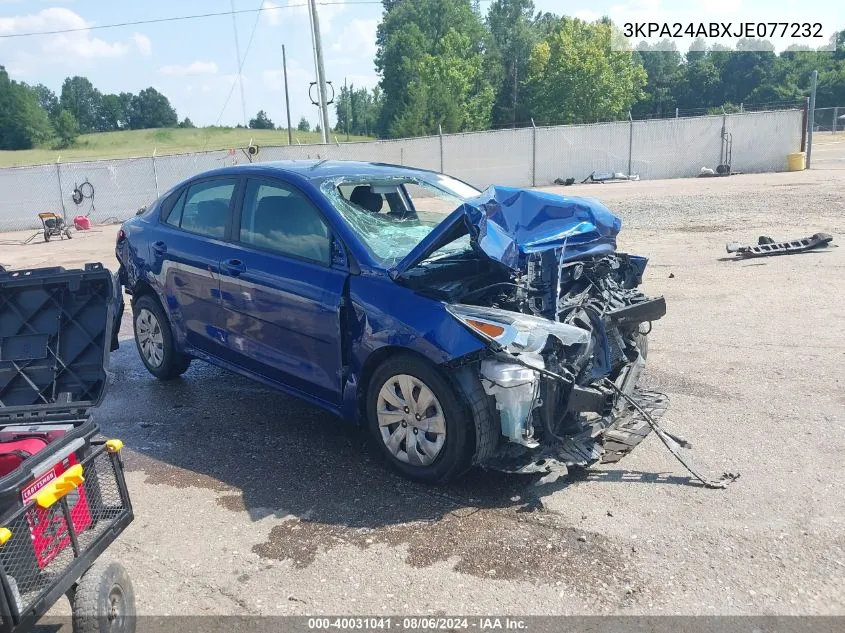 2018 Kia Rio S VIN: 3KPA24ABXJE077232 Lot: 40031041