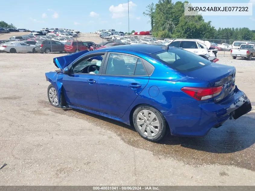 3KPA24ABXJE077232 2018 Kia Rio S