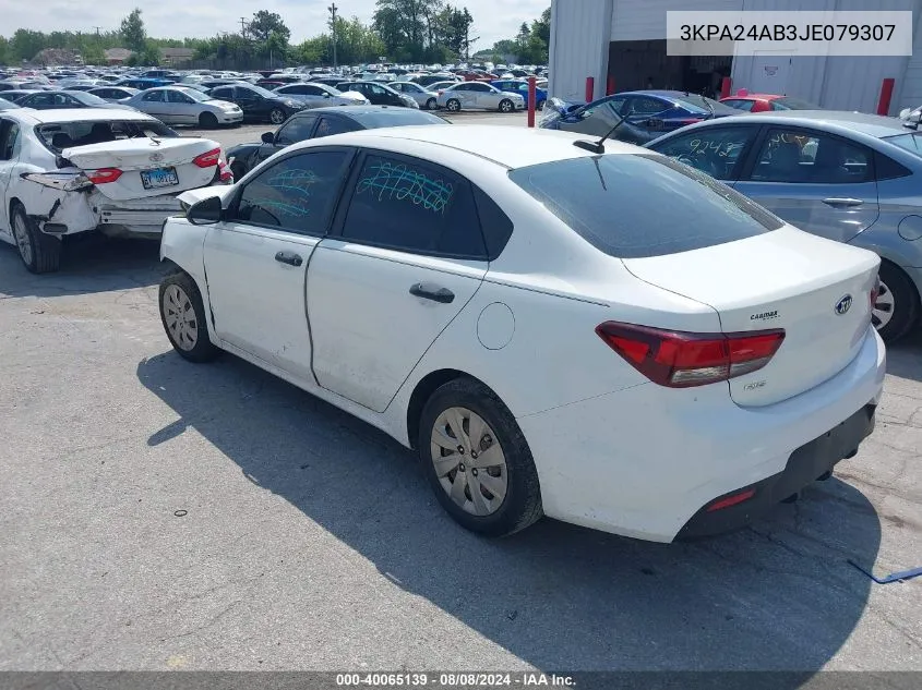 3KPA24AB3JE079307 2018 Kia Rio Lx