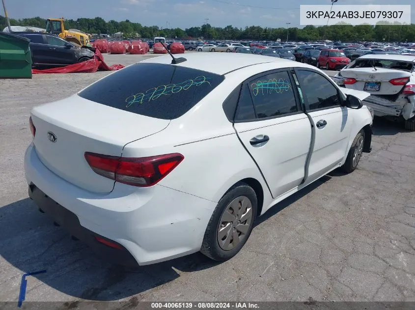 3KPA24AB3JE079307 2018 Kia Rio Lx