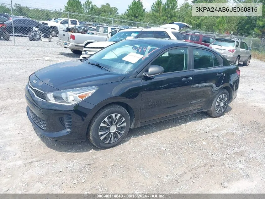 3KPA24AB6JE060816 2018 Kia Rio Lx