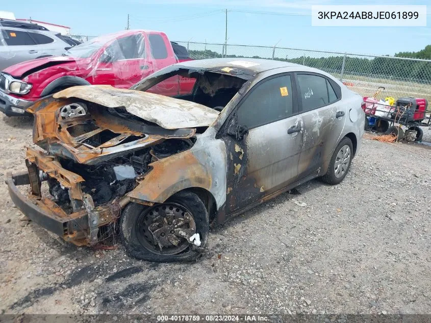 2018 Kia Rio Lx VIN: 3KPA24AB8JE061899 Lot: 40178759