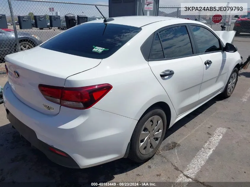 3KPA24AB5JE079793 2018 Kia Rio Lx