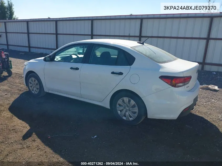 3KPA24ABXJE079370 2018 Kia Rio Lx