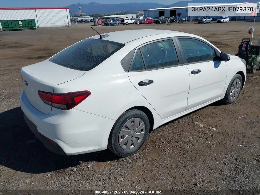 2018 Kia Rio Lx VIN: 3KPA24ABXJE079370 Lot: 40271262