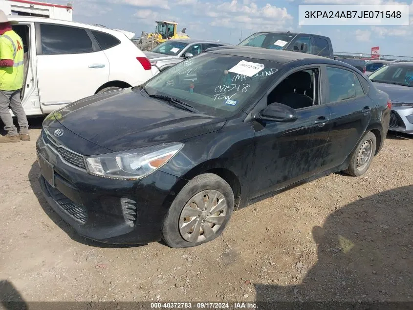 3KPA24AB7JE071548 2018 Kia Rio S