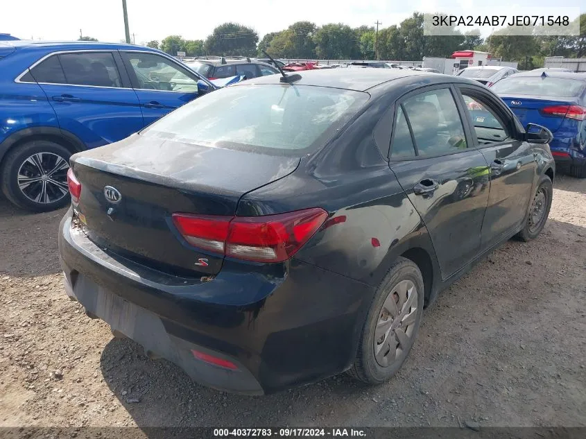 3KPA24AB7JE071548 2018 Kia Rio S