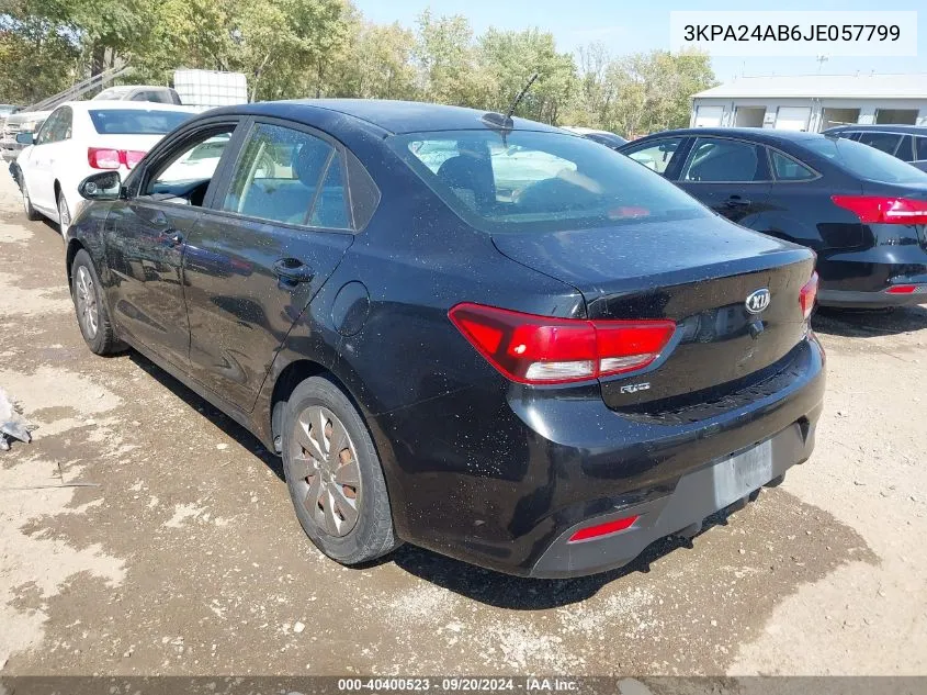 3KPA24AB6JE057799 2018 Kia Rio S