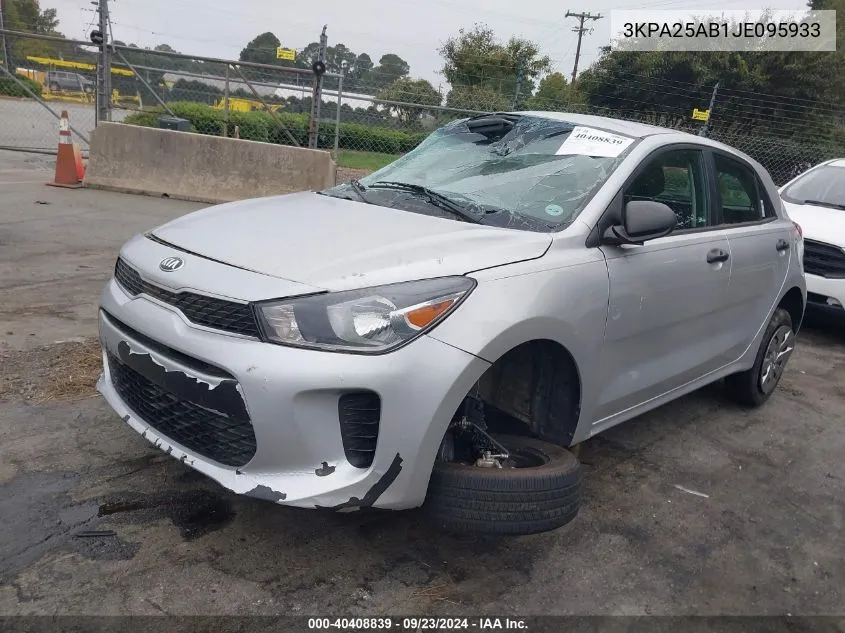 2018 Kia Rio Lx/S VIN: 3KPA25AB1JE095933 Lot: 40408839