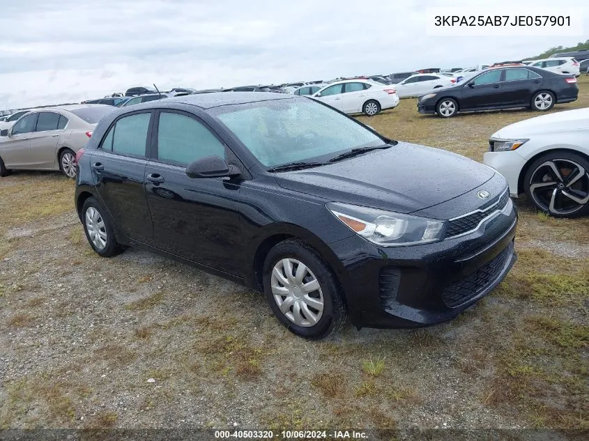 2018 Kia Rio Lx VIN: 3KPA25AB7JE057901 Lot: 40503320