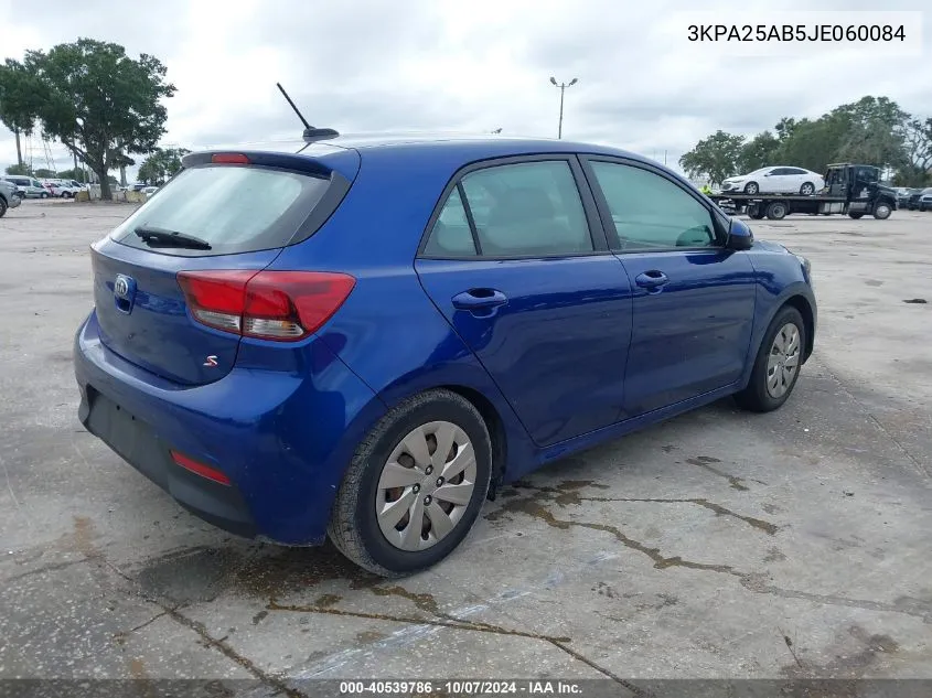 2018 Kia Rio S VIN: 3KPA25AB5JE060084 Lot: 40539786