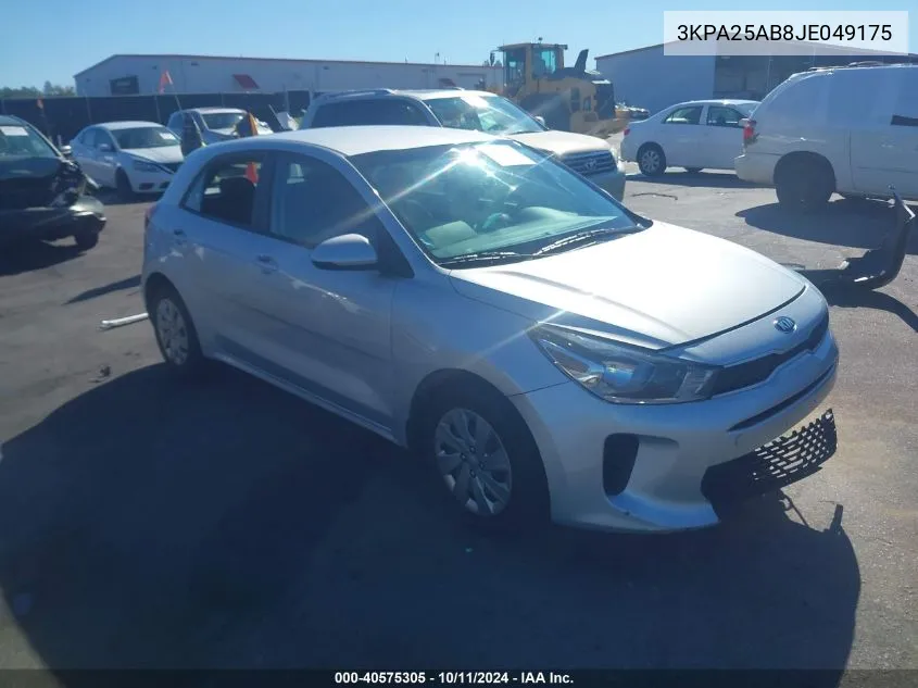 2018 Kia Rio S VIN: 3KPA25AB8JE049175 Lot: 40575305