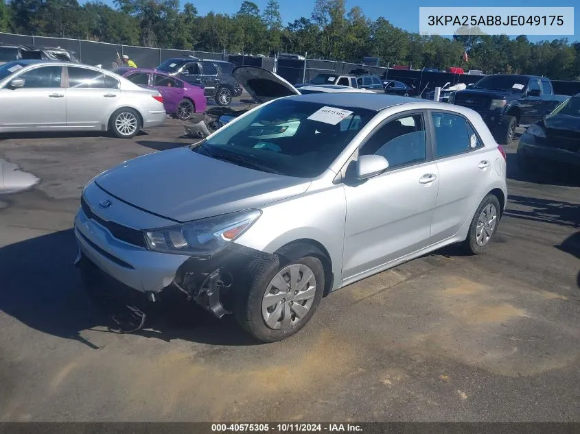 2018 Kia Rio S VIN: 3KPA25AB8JE049175 Lot: 40575305