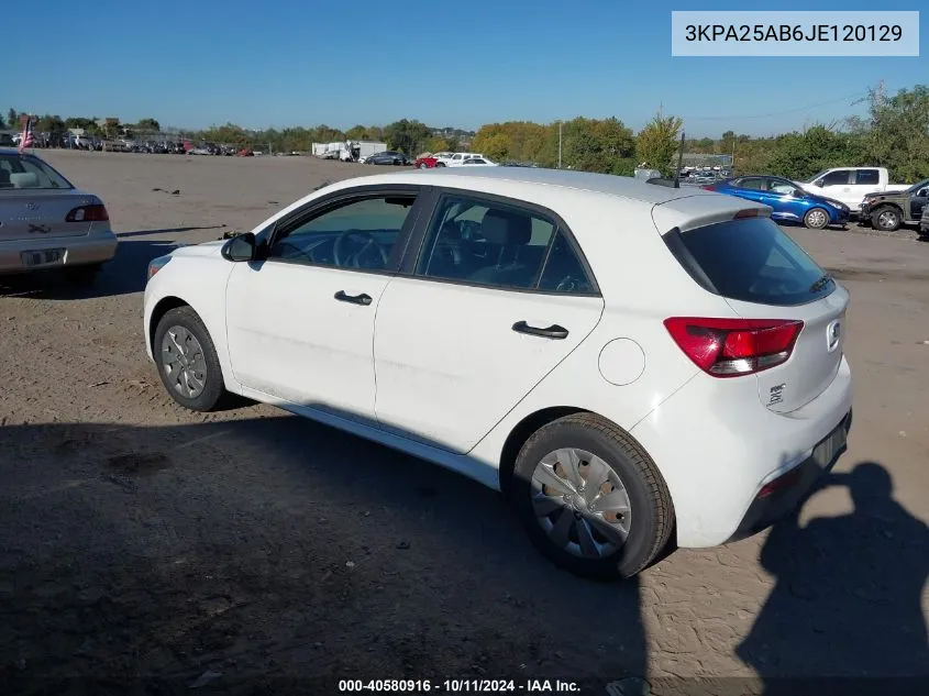 2018 Kia Rio Lx/S VIN: 3KPA25AB6JE120129 Lot: 40580916