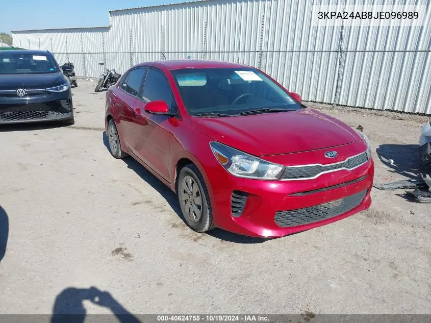 2018 Kia Rio S VIN: 3KPA24AB8JE096989 Lot: 40624755