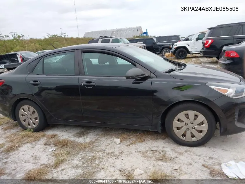 2018 Kia Rio Lx VIN: 3KPA24ABXJE085508 Lot: 40641706