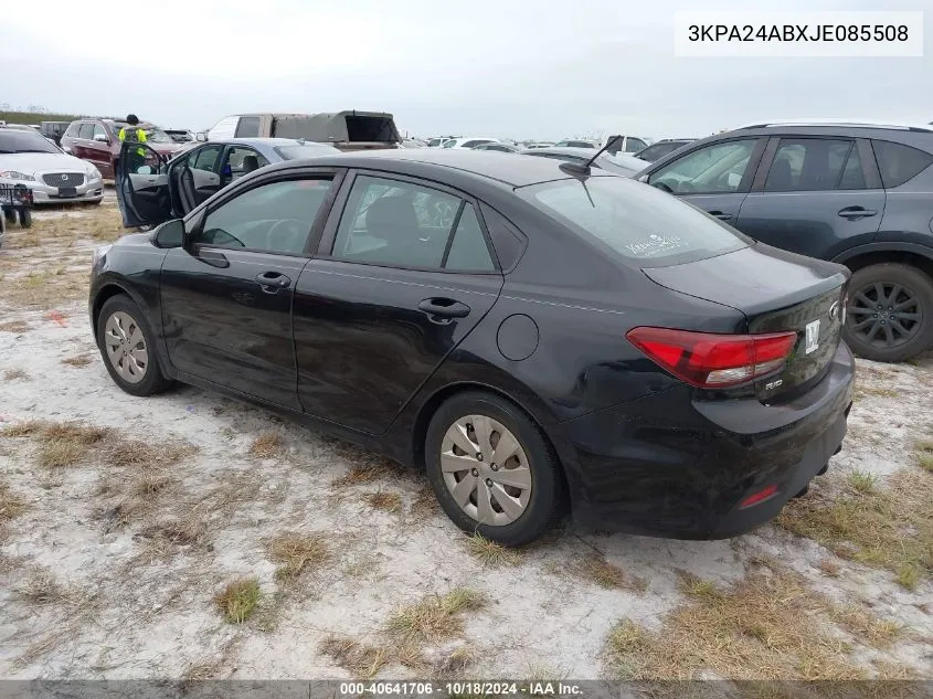 2018 Kia Rio Lx VIN: 3KPA24ABXJE085508 Lot: 40641706