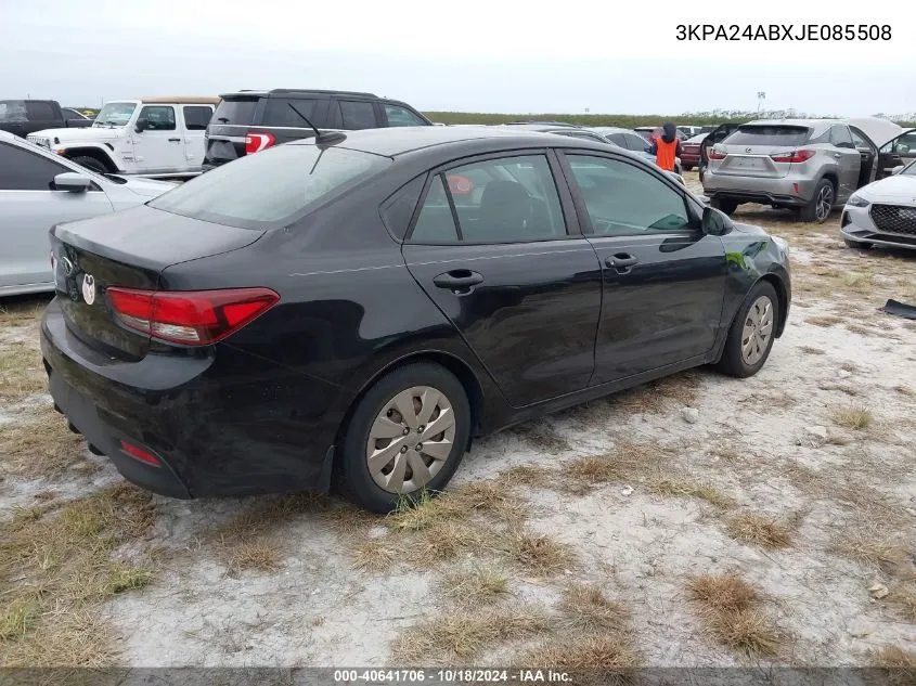 2018 Kia Rio Lx VIN: 3KPA24ABXJE085508 Lot: 40641706