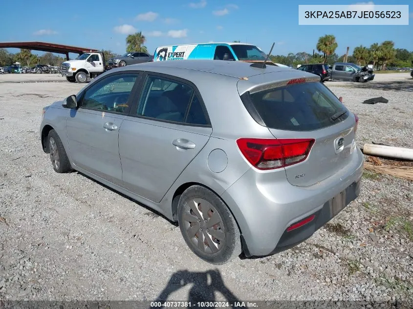 2018 Kia Rio S VIN: 3KPA25AB7JE056523 Lot: 40737381