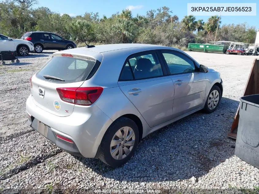 2018 Kia Rio S VIN: 3KPA25AB7JE056523 Lot: 40737381