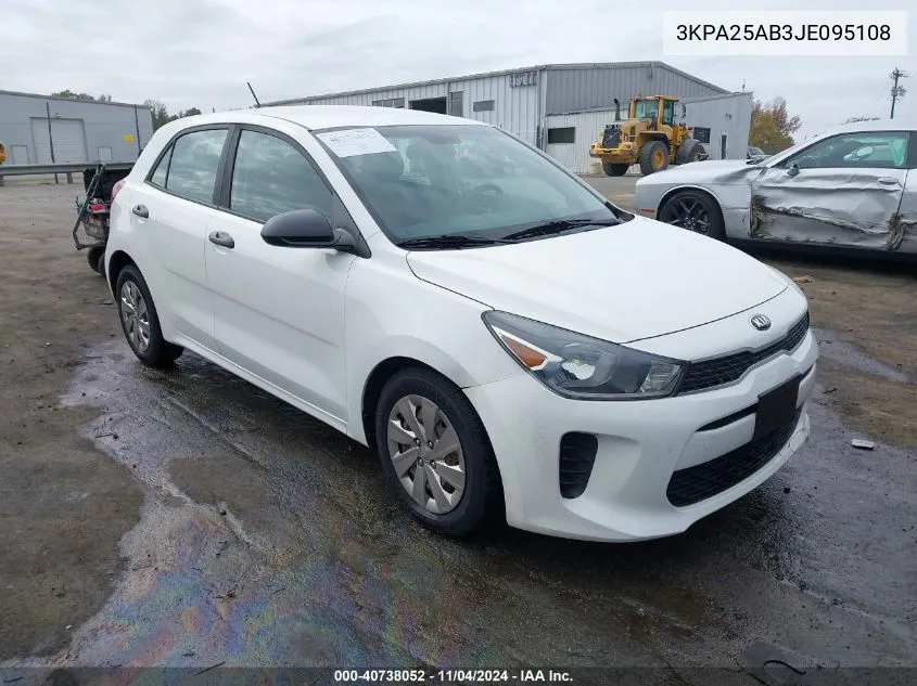 2018 Kia Rio Lx VIN: 3KPA25AB3JE095108 Lot: 40738052