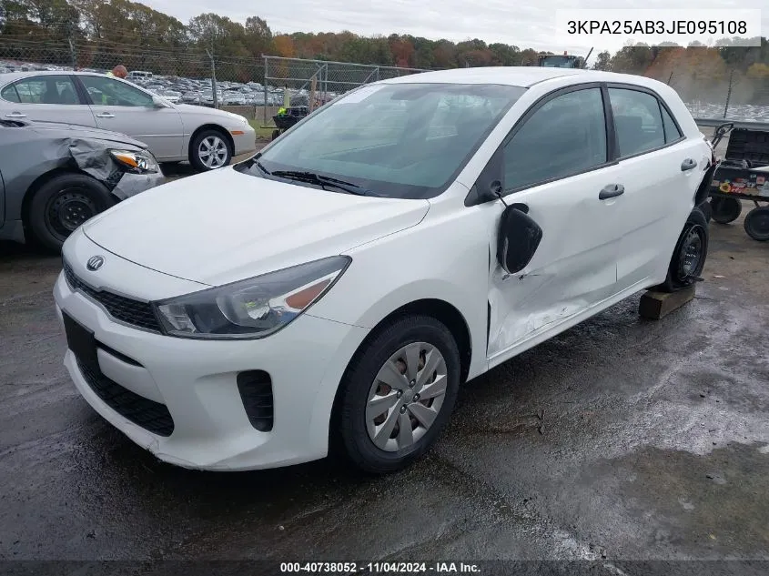 2018 Kia Rio Lx VIN: 3KPA25AB3JE095108 Lot: 40738052