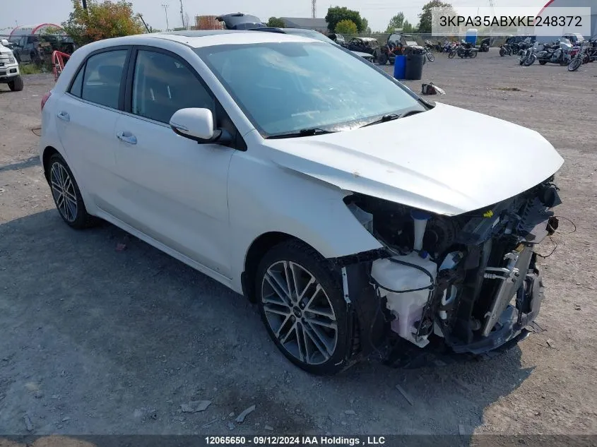 2019 Kia Rio Ex VIN: 3KPA35ABXKE248372 Lot: 12065650