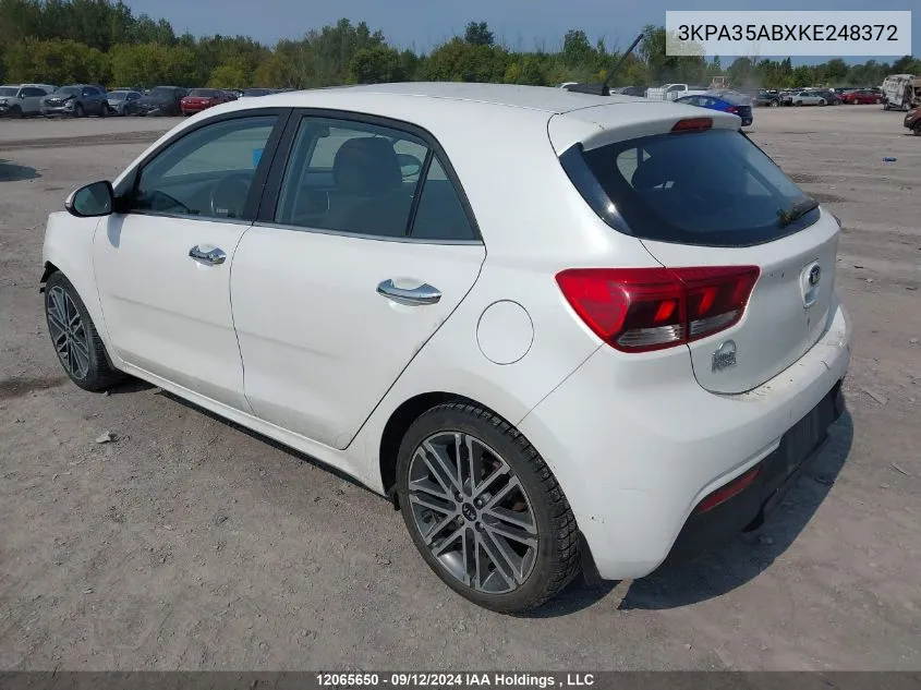 2019 Kia Rio Ex VIN: 3KPA35ABXKE248372 Lot: 12065650