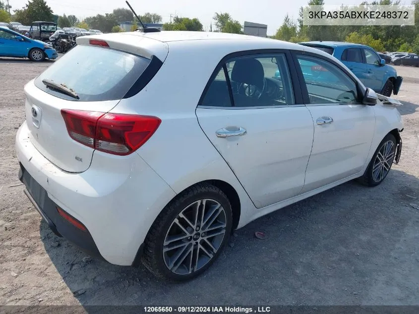 2019 Kia Rio Ex VIN: 3KPA35ABXKE248372 Lot: 12065650