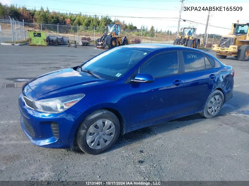 2019 Kia Rio VIN: 3KPA24AB5KE165509 Lot: 12131401