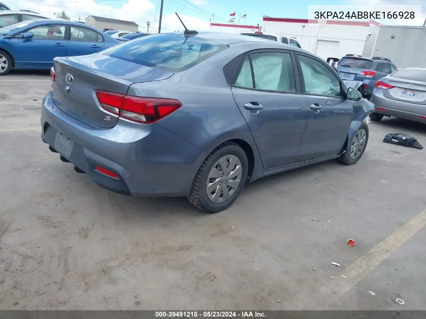 3KPA24AB8KE166928 2019 Kia Rio S