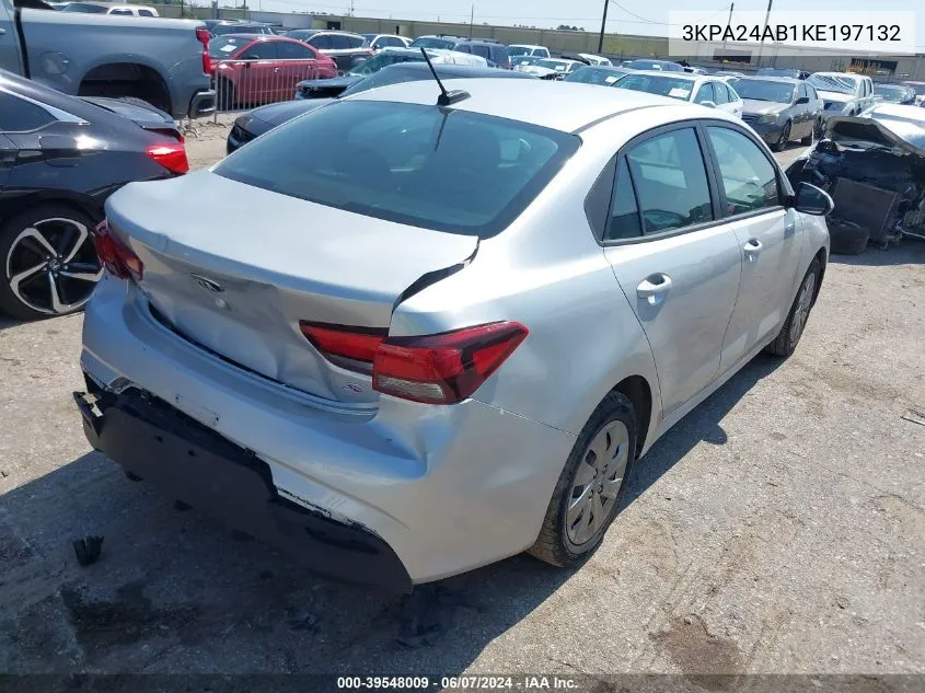 2019 Kia Rio S VIN: 3KPA24AB1KE197132 Lot: 39548009