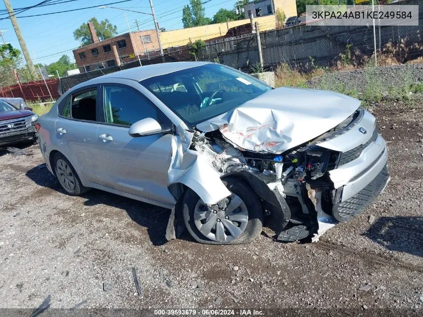 2019 Kia Rio Lx VIN: 3KPA24AB1KE249584 Lot: 39593679