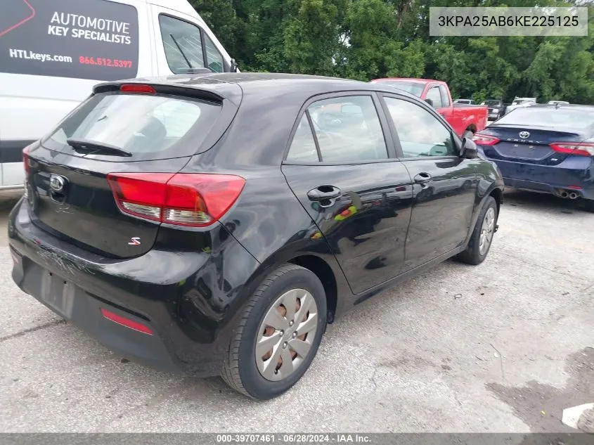 2019 Kia Rio 5-Door S VIN: 3KPA25AB6KE225125 Lot: 39707461