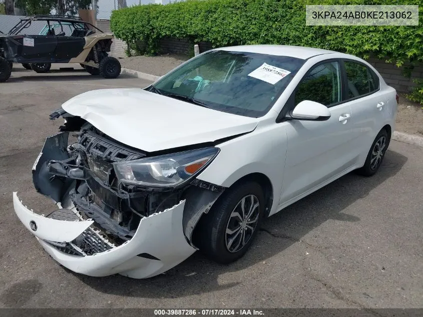 2019 Kia Rio S VIN: 3KPA24AB0KE213062 Lot: 39887286