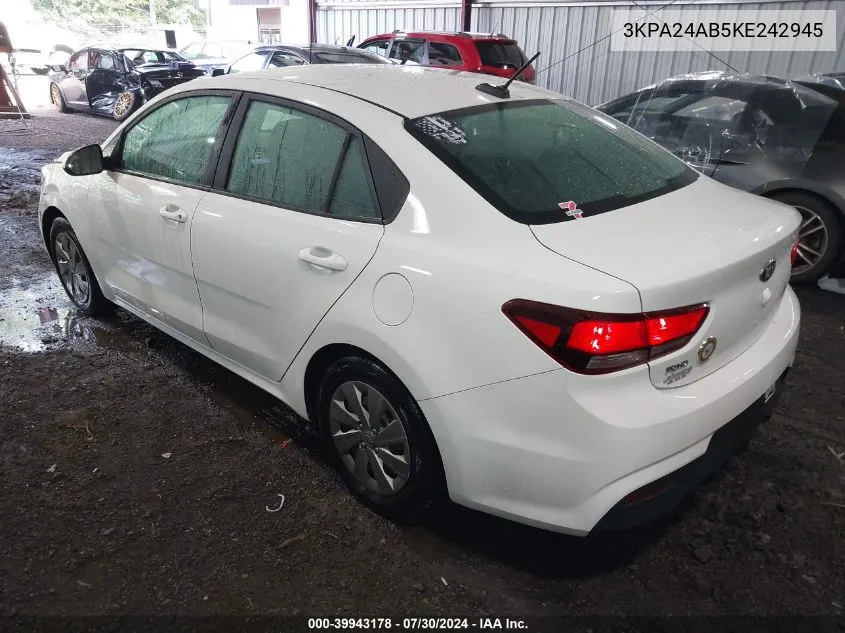 3KPA24AB5KE242945 2019 Kia Rio Lx