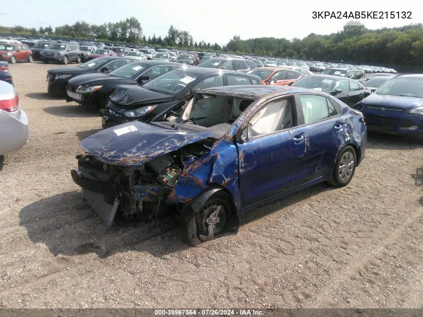 2019 Kia Rio S VIN: 3KPA24AB5KE215132 Lot: 39967564