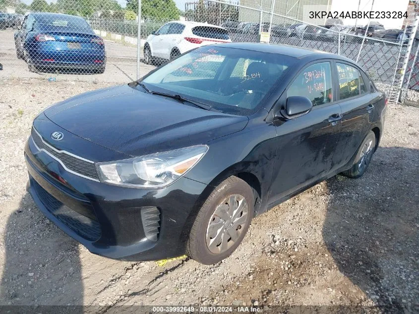 2019 Kia Rio S VIN: 3KPA24AB8KE233284 Lot: 39992649