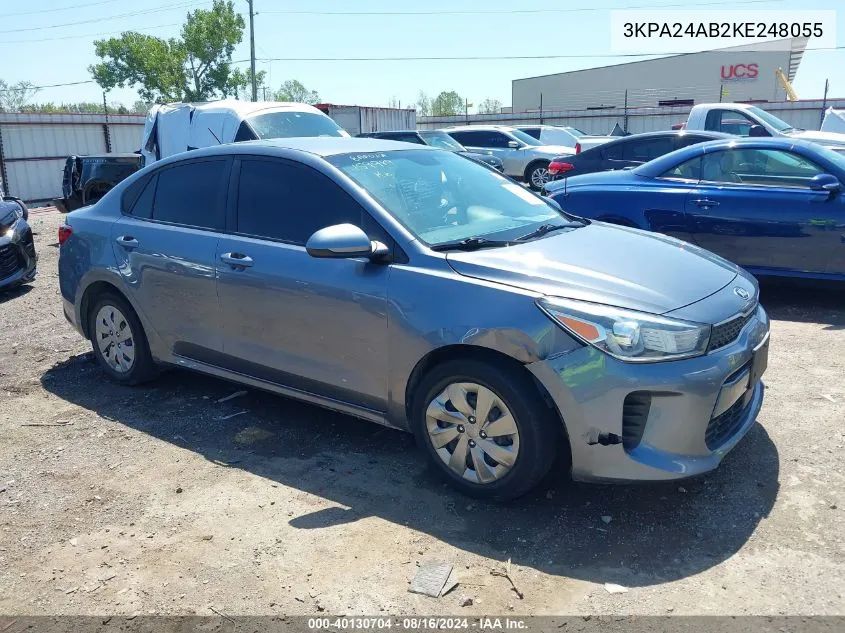 2019 Kia Rio S VIN: 3KPA24AB2KE248055 Lot: 40130704