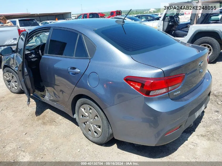 2019 Kia Rio S VIN: 3KPA24AB2KE248055 Lot: 40130704